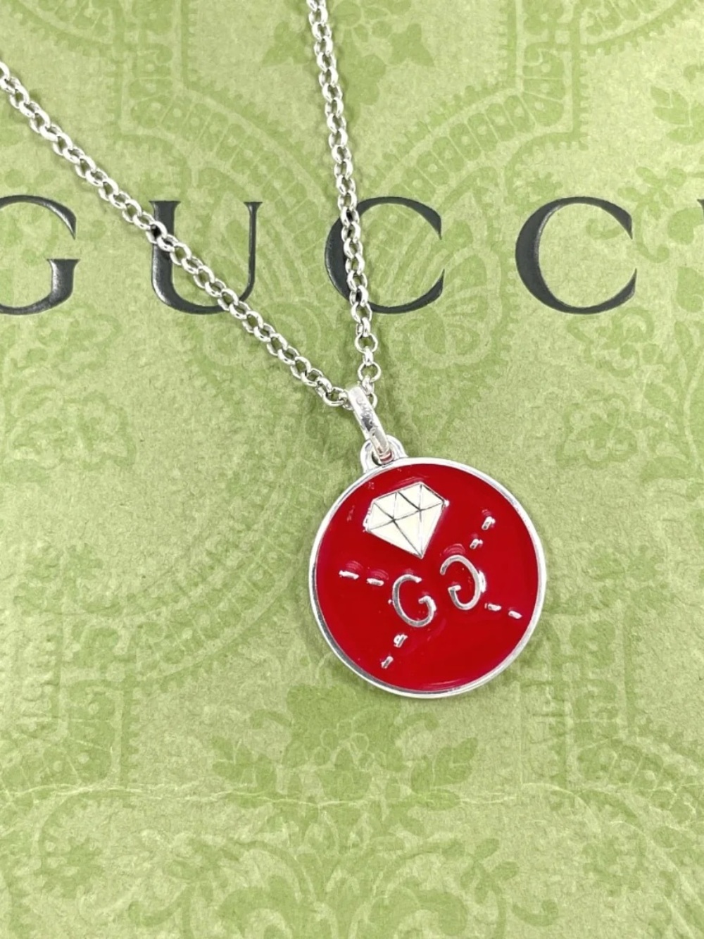 Authentic Gucci Silver Pendant